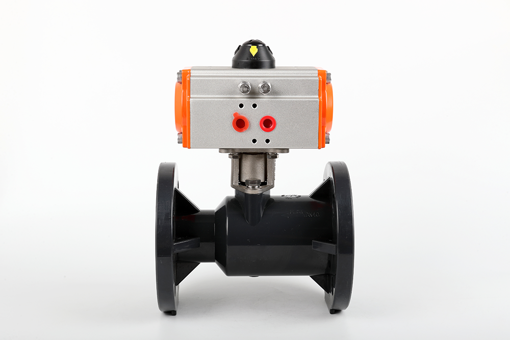 红山气动法兰一体球阀